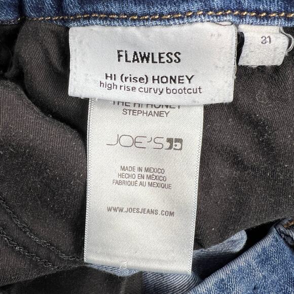 Joe's Jeans Hi Honey Stephaney Med Wash High Rise Curvy Boot Cut Jeans Size 31 - Picture 4 of 15